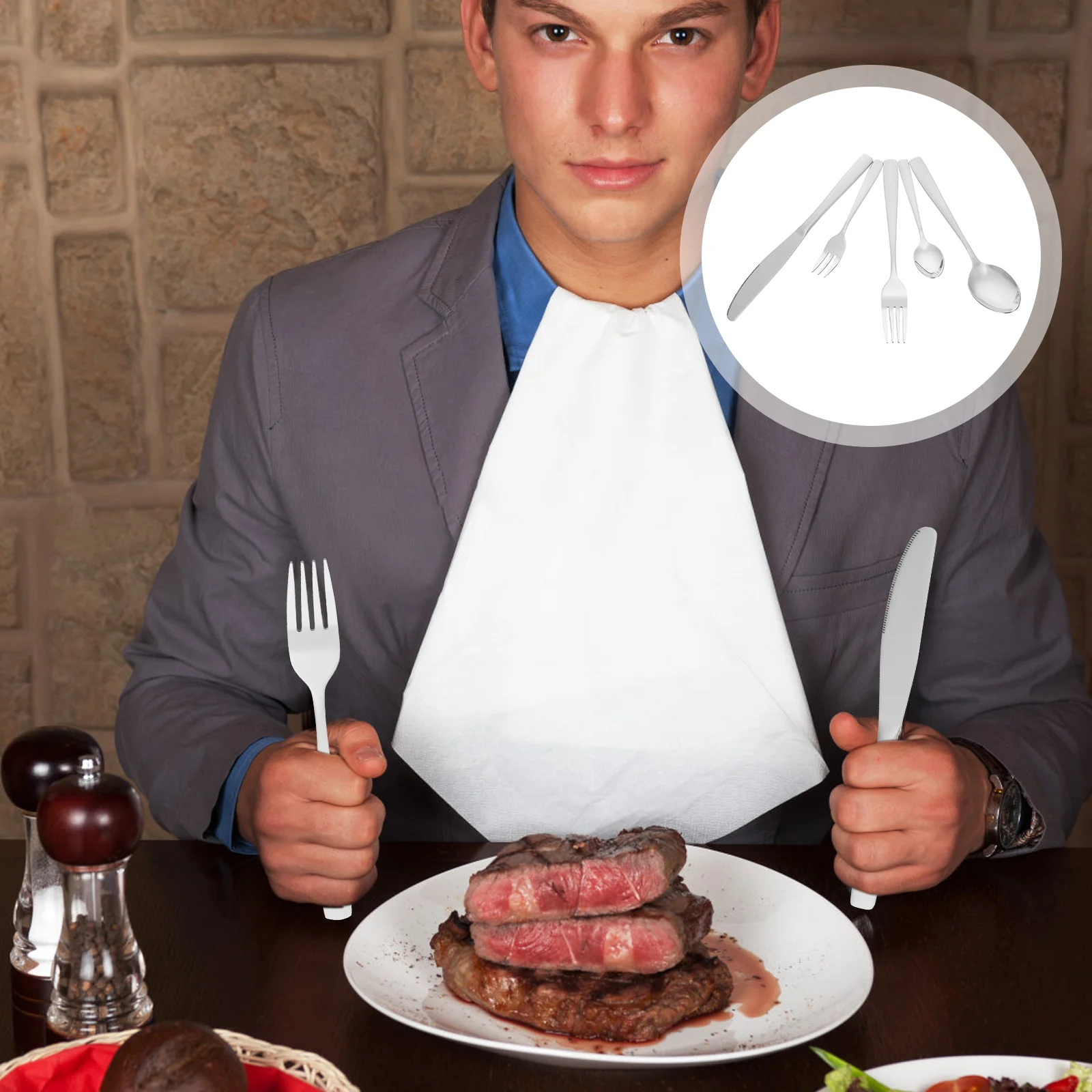 

Spoon Fork Tableware Set Stainless Home Dinner Forks Steel Tasting Silverware Bouquet Steak Dinnerware Sets Utensil Eating