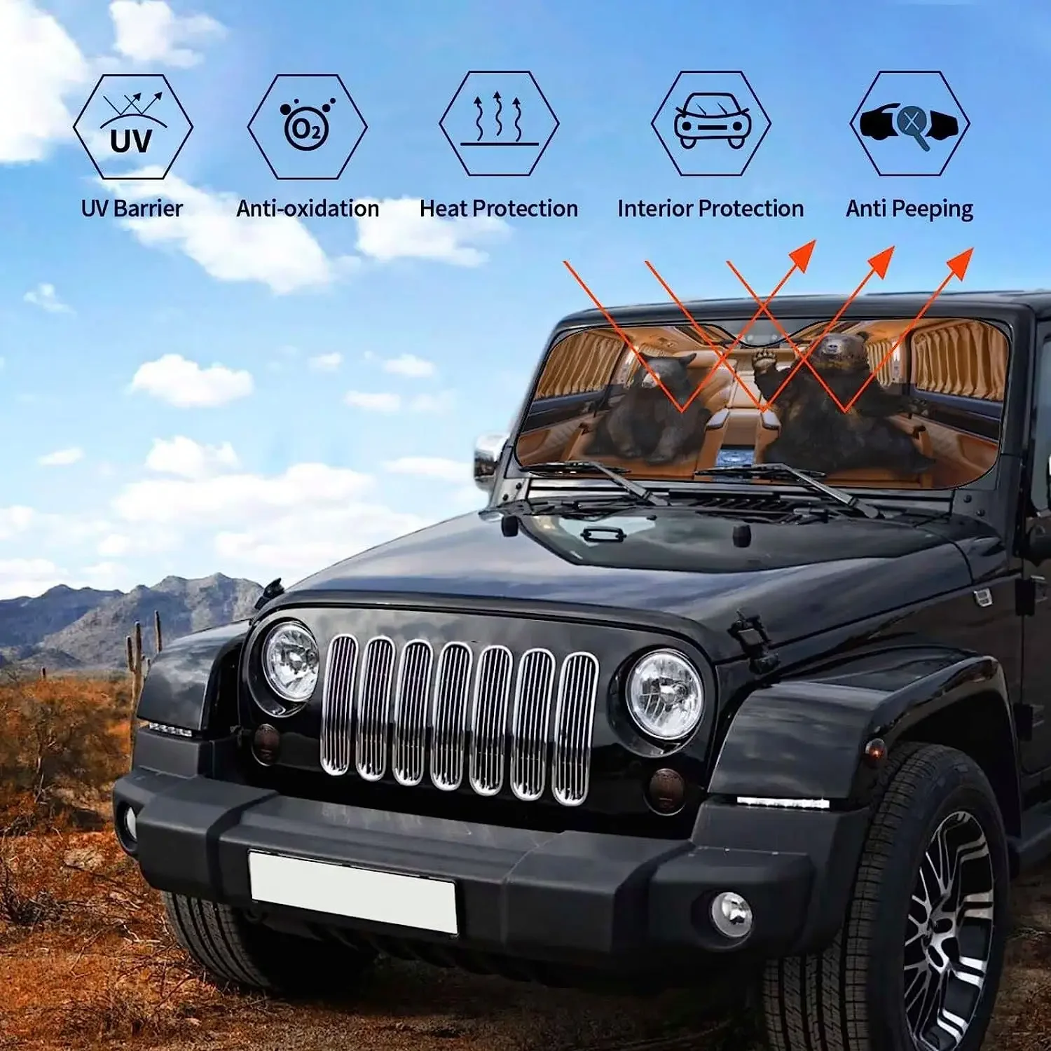 Солнцезащитный козырек для лобового стекла автомобиля 30x55 дюймов