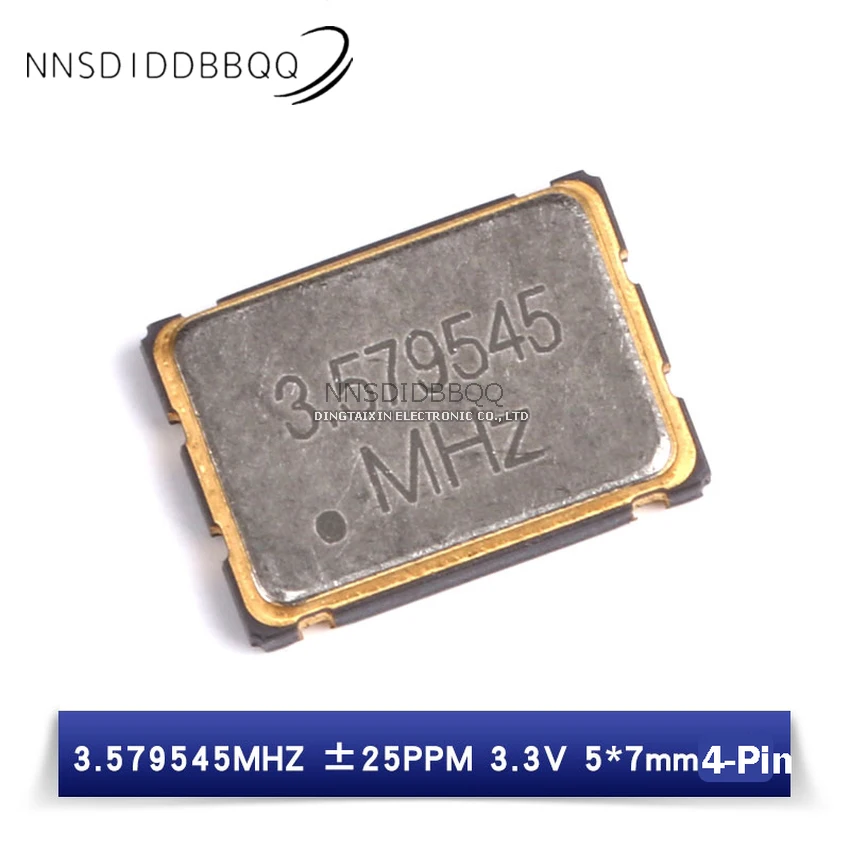 

10 шт. 7050 3,579545 МГц 3,3 В 4-контактный SMD активный кварцевый генератор 5*7 мм 5070 активный генератор компонентов