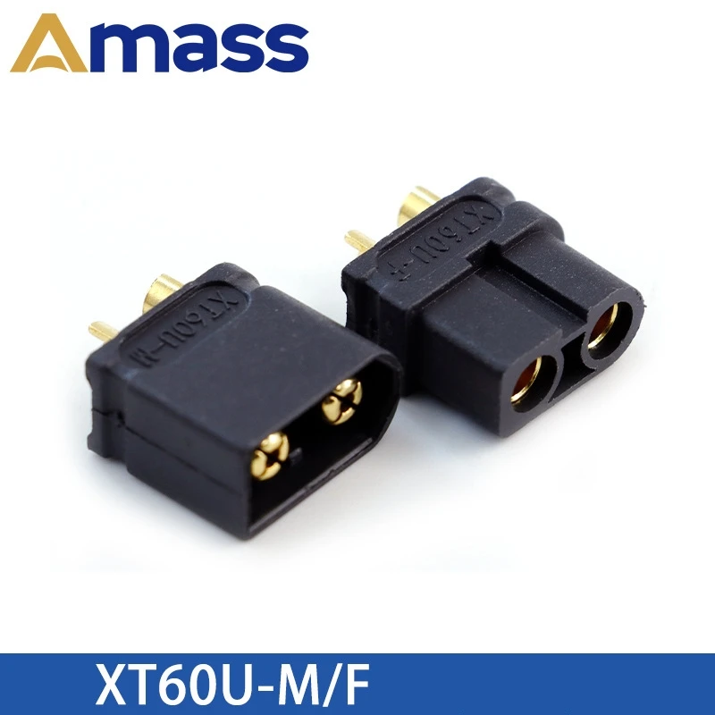 Разъем AMASS XT60U-F-M 35A 500VDC желтый/черный