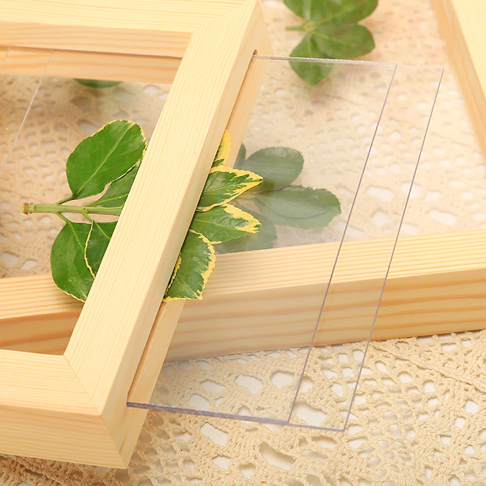 European Double-sided Glass Wooden Photo DIY Frame Dried Flower Leaves Specimen Creative Set-up for Home Place | Дом и сад