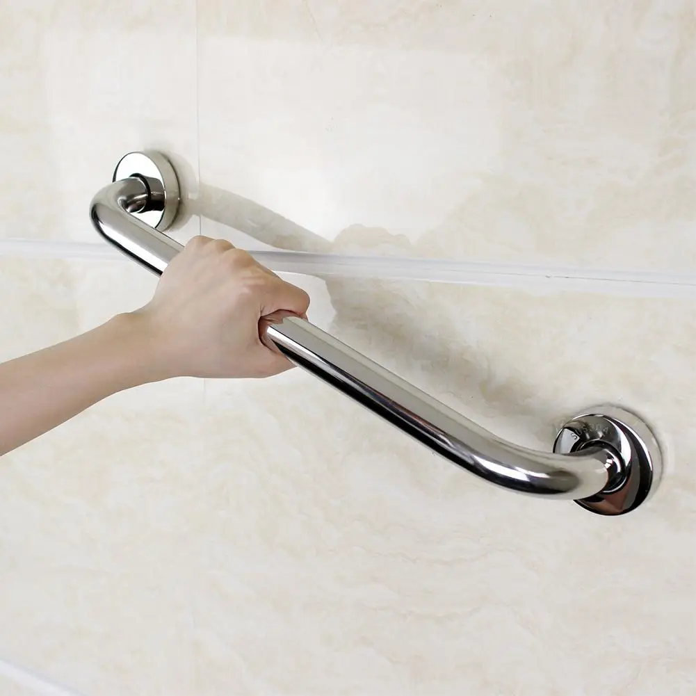 

40CM Chrome Polished 304 Stainless Steel Bathroom Bathtub Handrail Safety Grab Bar for The Old People bathroom Handle Armrest