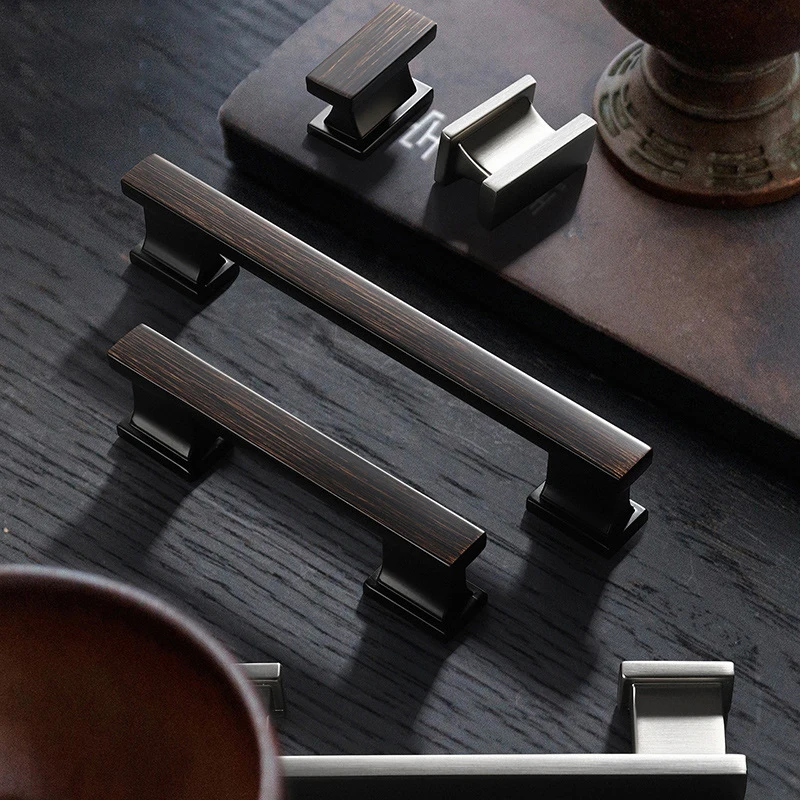 WV Современный шкаф для хранения черное золото ручки и кухонного шкафа ящиков