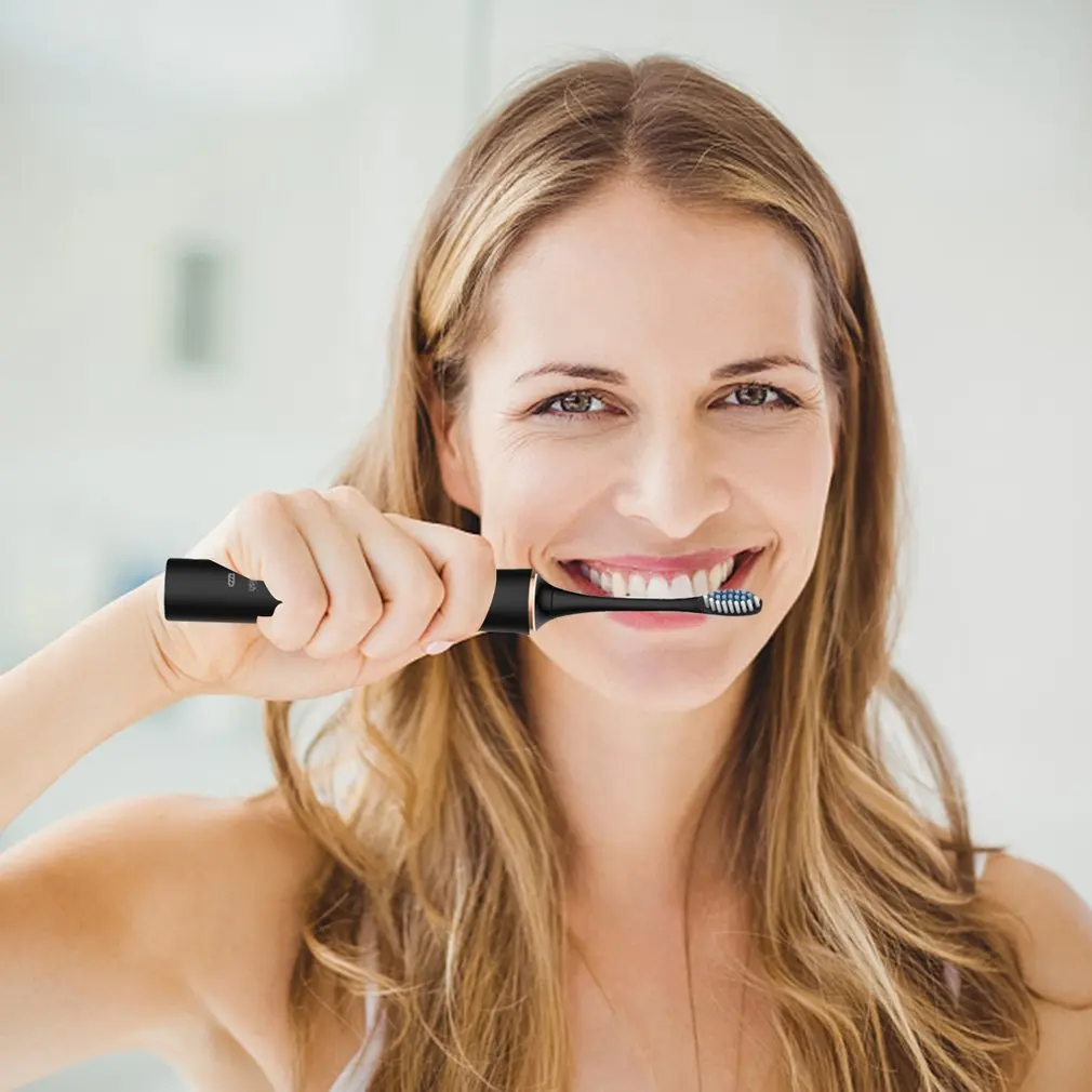

Electric Toothbrush Adult Timer Brush 5 Mode USB Charger Rechargeable Tooth Brushes With 4 Replacement Heads