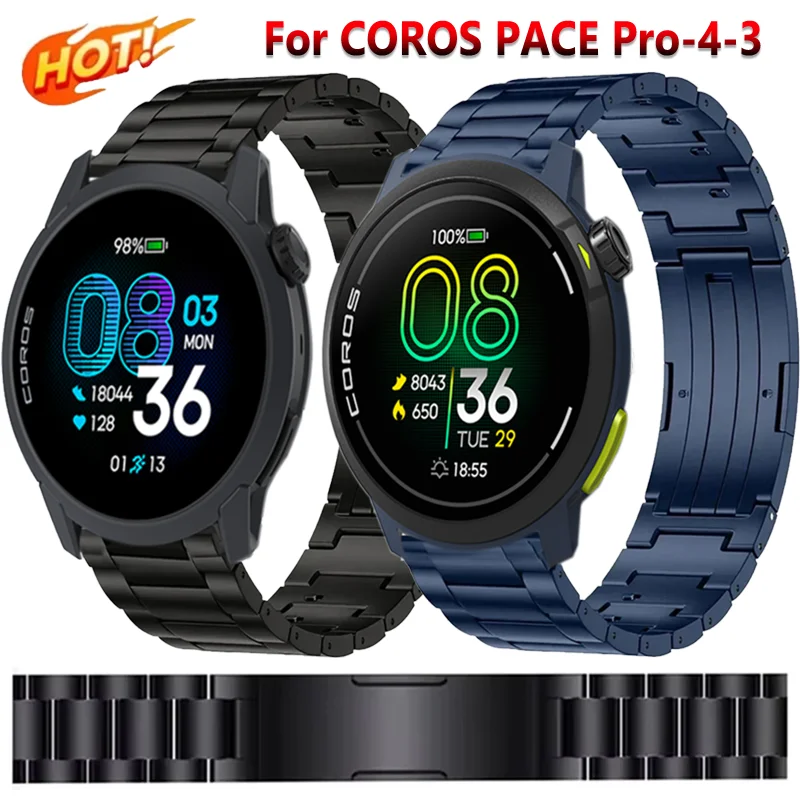 Фото Титановый ремешок 20 мм 22 мм для COROS APEX 4 42 мм/PACE Pro-4-3-2, легкий браслет для Suunto Vertical 2-Run-Race 2/CMF Watch 3 Pro №1