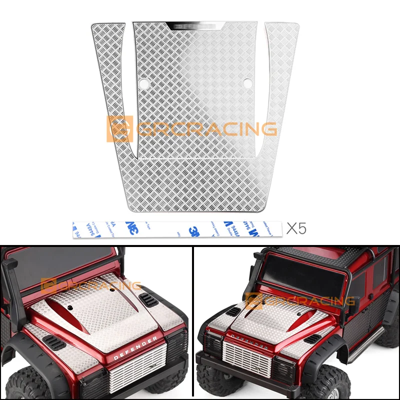 

Металлический навес GRC, противоскользящая пластина, центральный декоративный лист для 1/10 RC Crawler Car Traxxas TRX4 Land Rover Defender, детали «сделай сам»