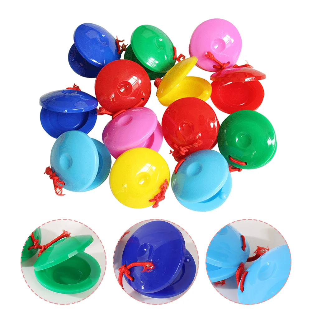Castanets Percussion Castanet Toy Instrument Musical Finger Kids Toys Hand Rhythm Clapper Music Plastic Instruments Baby enlarge