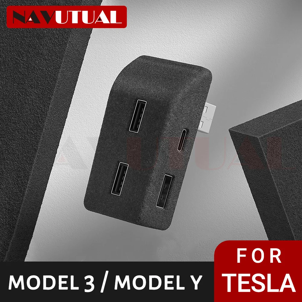 

Док-станция для бокса Tesla Model Y, модель 3, быстрое зарядное устройство, 4 USB-порта