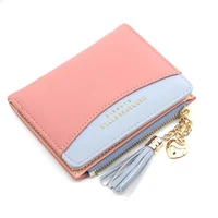 new womens wallet short women zipper coin purse small tassel student cute card holder ladies wallet female hasp mini clutch
