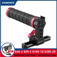 camvate nato quick release top handle with nato safety rail14 20 38 16 mounting threads for dslr camera cage rig supporting
