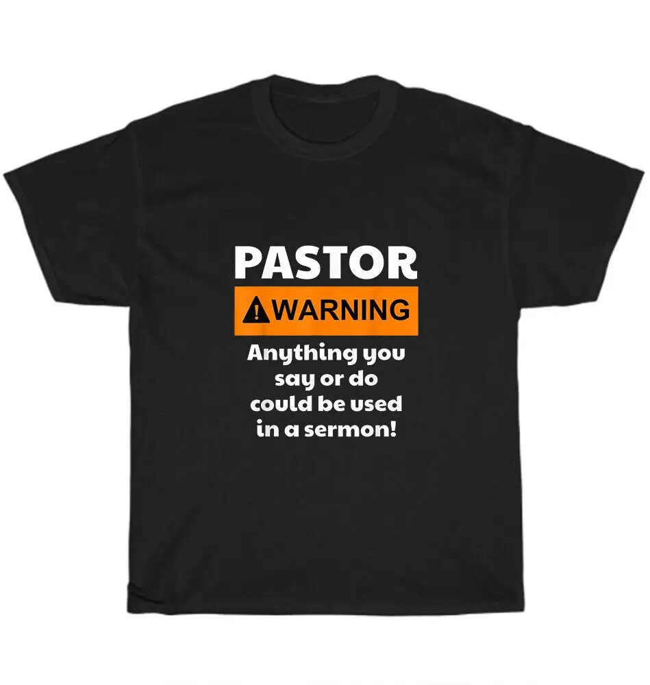 Pastor Warning I Might Put You In A Gothic New Men's Tshirt Summer Clothes Fashion Short-Sleeve Japanese T-shirt Cool Tops Tees