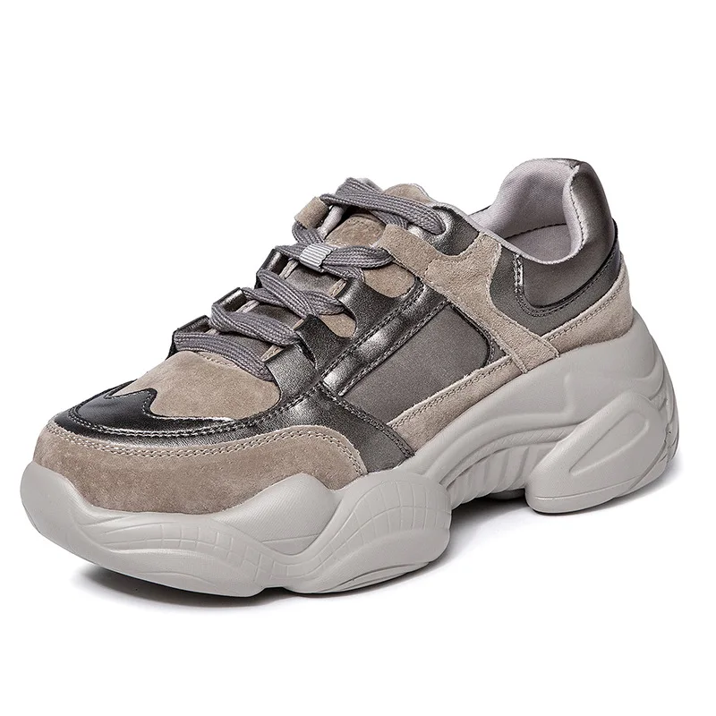 

Best-selling brand flat shoes leather dad shoes women's 2022 new all-match ins trendy shoes women's casual thick-soled sneakers