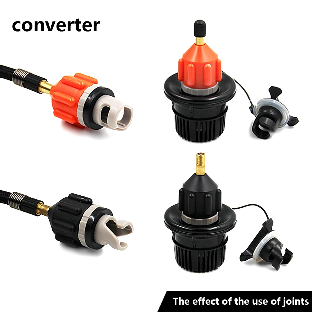 

Pack Of 2 Air Valve Inflatable SUP Pump Adapter Copper Rubber Replacing Portable Adapters Converter Boats Kayaks Canoes
