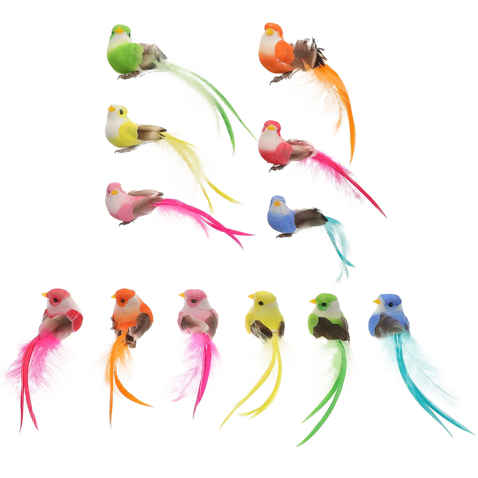

Bird Birds Garden Decor Parrot Fake Figures Decoration Ornaments Tree Realistic Feathered Statue Foam Simulated Figurine Wedding