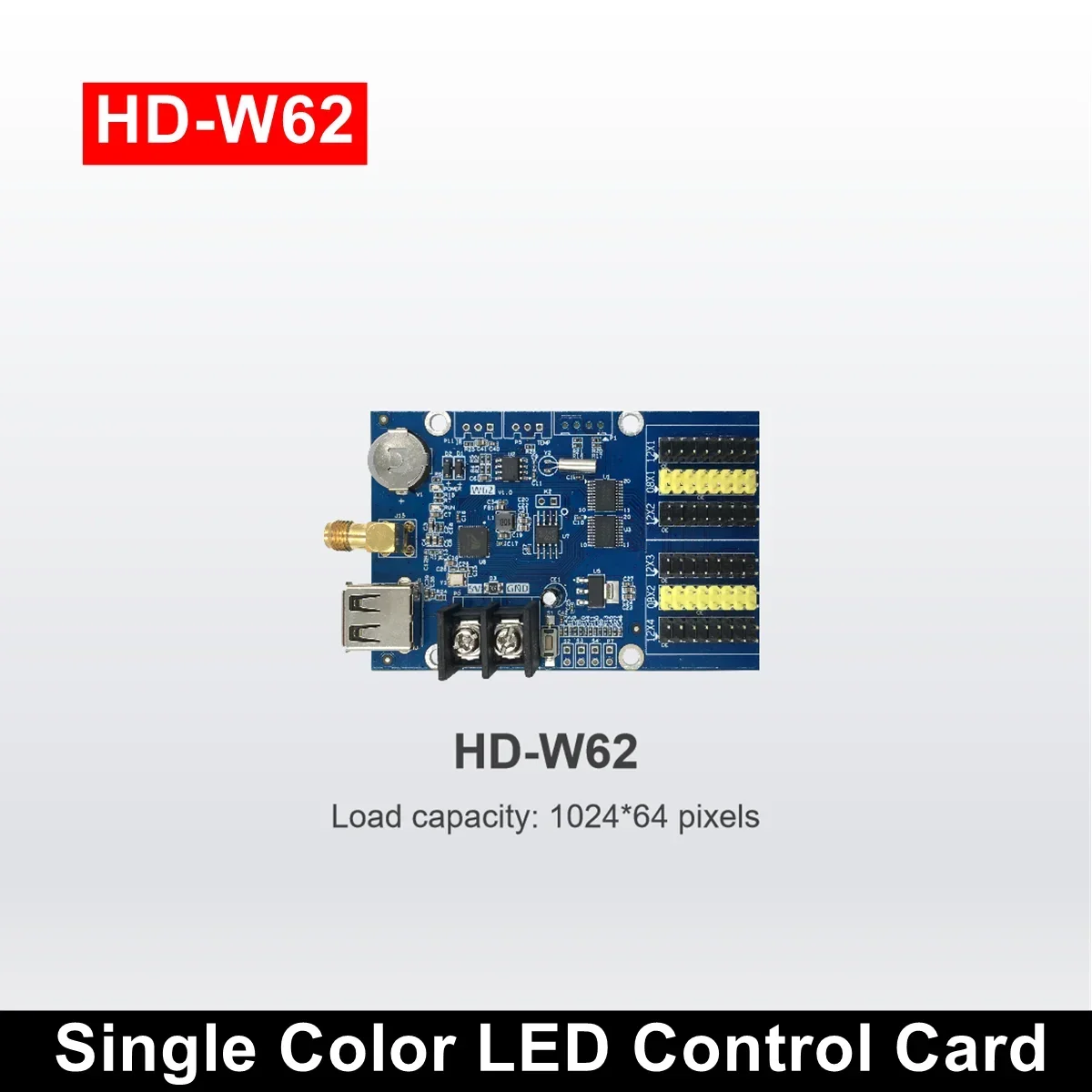 Huidu HD-W62 WIFI Средний Одноцветный P4.75 P10 P16 светодиодный контроллер вывески