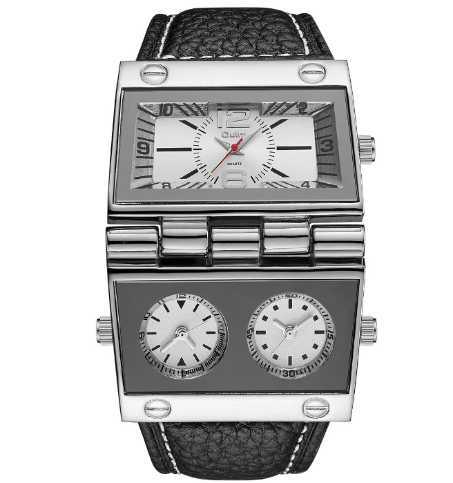 Мужские часы с большим циферблатом модные многозонный дизайн несколькими