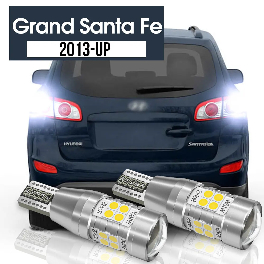 

2pcs LED Backup Light Reverse Lamp Blub Canbus Accessories For Hyundai Grand Santa Fe 2013 2014 2015