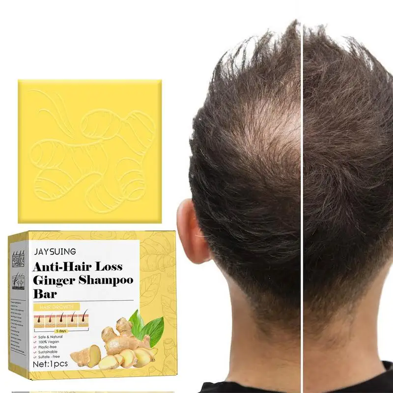 

Имбирное мыло для роста волос, травяное мыло для роста волос, мыло для быстрого роста волос, плотный Восстанавливающий рост имбирный шампунь, мыло против выпадения 65 г