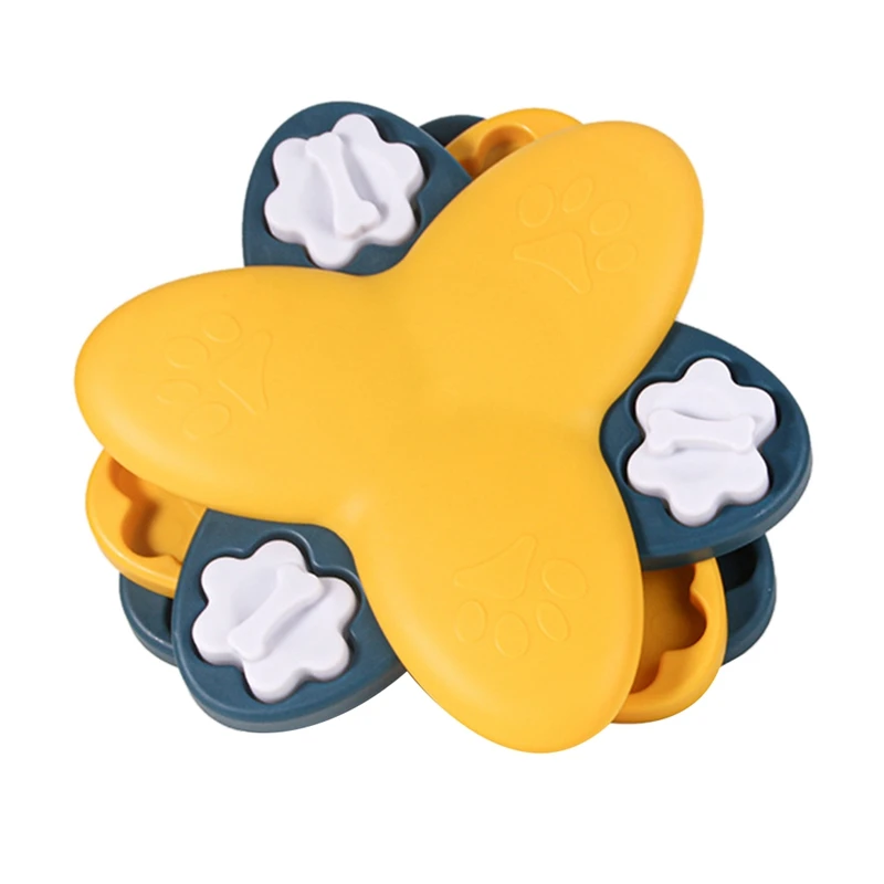 

Dog Puzzle Toys Turntable Slow Feeder Educational Toy Bone Interactive Food Bowl Slowly Eating Bowl Pet Cat Dogs