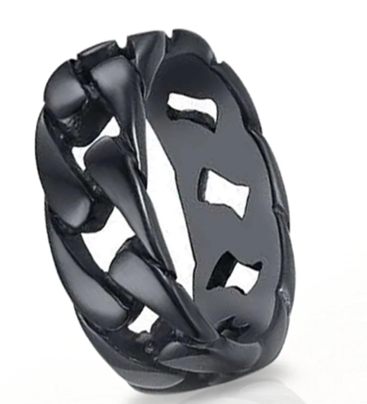

Unisex Popular Men's and Women's Rings Fashion Simple Chain Twist Hollow Striped Rings Temperament Men and Women Ornaments Hot