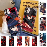 yinuoda anime kill la kill phone case for iphone 11 12 13 mini pro max 8 7 6 6s plus x 5 se 2020 xr xs case shell