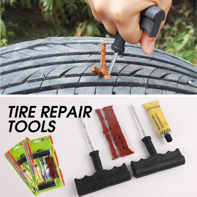 

Набор инструментов для ремонта автомобильных шин с резиновыми полосками, набор бескамерных проколов для шин для грузовиков и мотоциклов