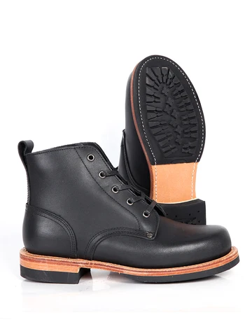 Кожаные высокие кеды Goodyear ручной работы на шнуровке, повседневные мужские короткие ботинки Goodyear-Welding