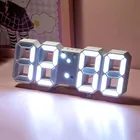 Настенные 3d-часы, украшение для дома и гостиной, большие светодиодные цифровые часы с отображением даты и времени, Настольный будильник, настенный домашний декор