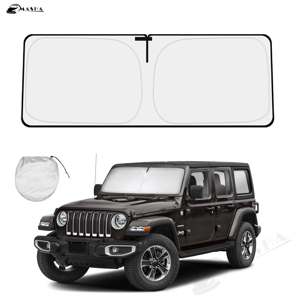 

Лобовое стекло автомобиля тени для Jeep Wrangler JL 2/4 двери 4XE Гладиатор JT переднее окно солнцезащитный козырек складные блоки УФ лучи