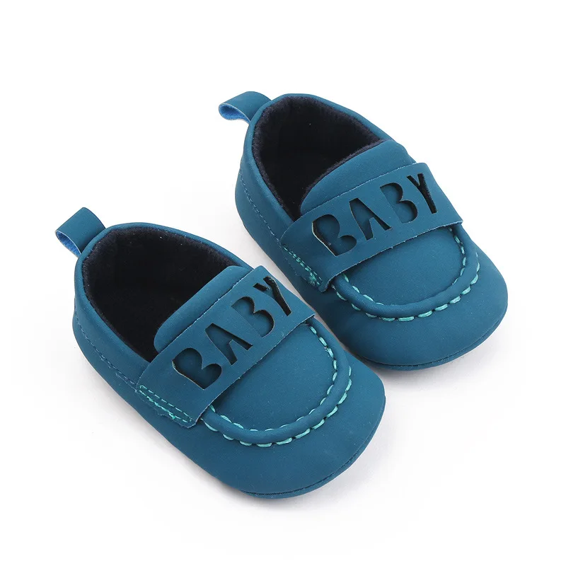 

Newborn Spring Autumn Baby Shoes Boys Casual PU Non-slip Soft Sole Infant Loafer Walking Shoes First Walkers 0-18 Months