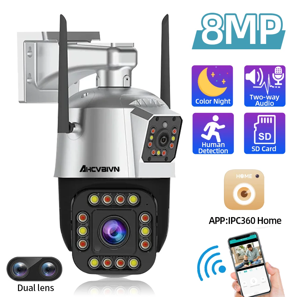 

Камера видеонаблюдения с автослежением, 8 Мп, 4K