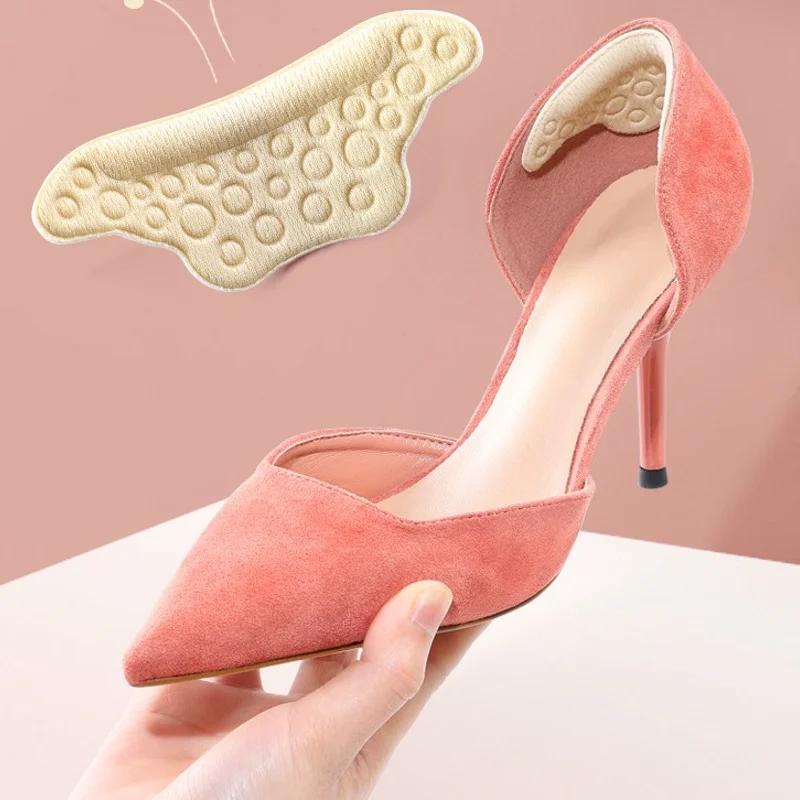 10pcs Women Insoles for Shoes High Heel Pad Anti-wear Feet Care Heel Protector Adjustable Size Adhesive Heels Pads Shoe Insert
