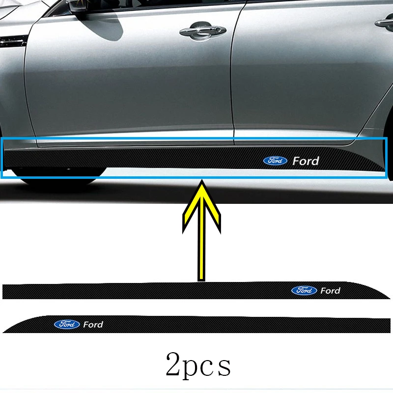 Автомобильный значок 2 шт. наклейка из углеродного волокна с боковой талией для