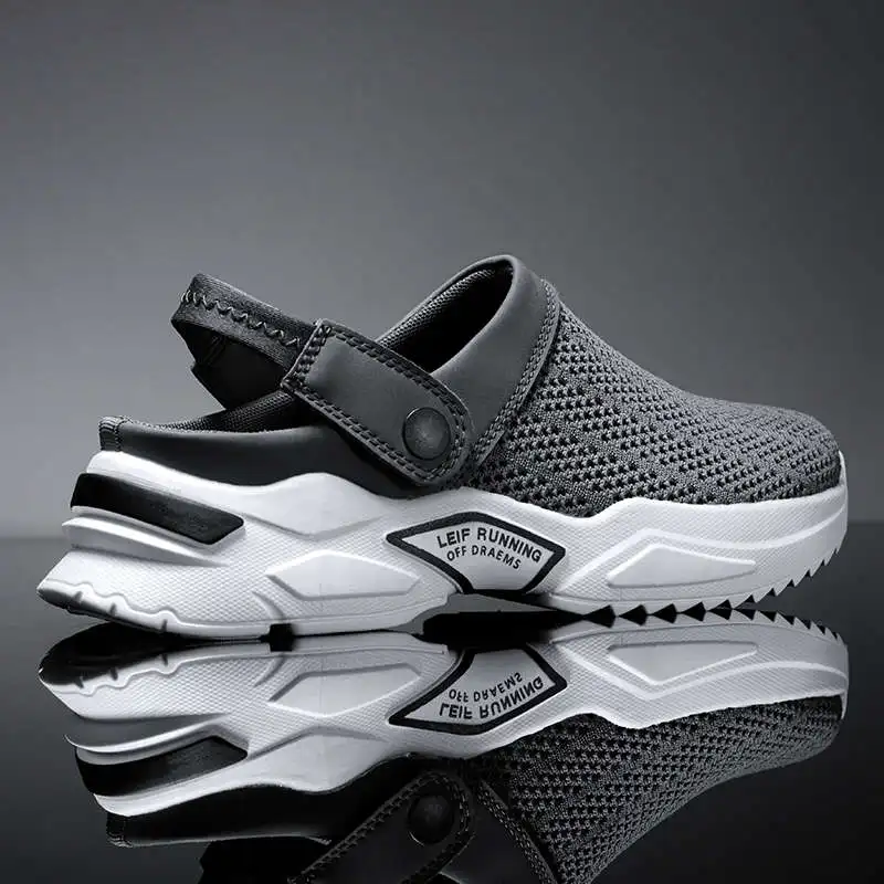 

Multicolor Beach Sandals Men Knitted Male Slipper Summer Slip-Ons Slip-On Shoes Shock Absorption Sandles Winter High-Top Tennis