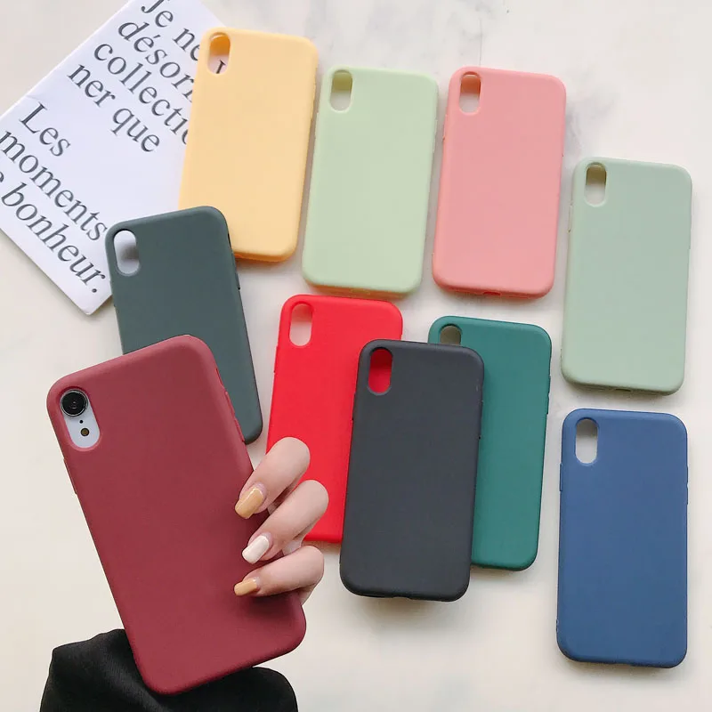 Luxury Silicone Phone Case for iPhone 11 13 12 Pro Max mini Soft Candy Cover for iPhone iPhone XR XS X 6 6S 7 8 Plus Cases