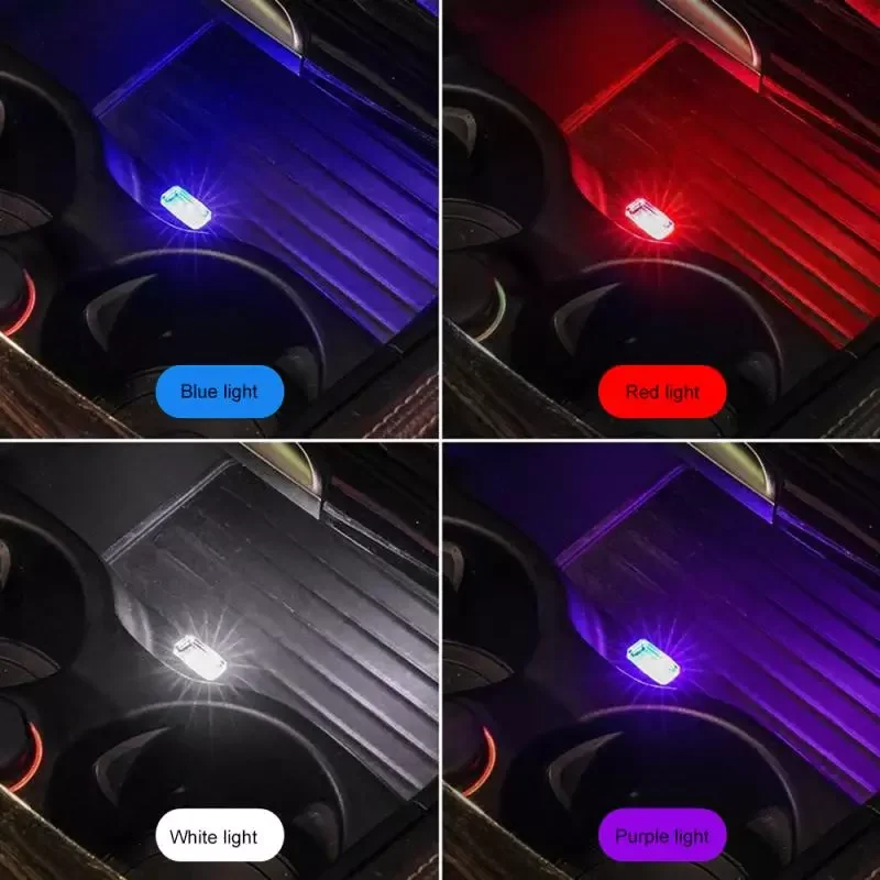 

Mini USB Light Auto LED Modeling Light Car Ambient Light Neon Interior Light Car Interior Jewelry (7 Kinds Of Light Colors)