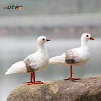 1pc simulation seagull bird home garden decoration artificial feathered handmade crafts jewelry ornaments yard lawn decor