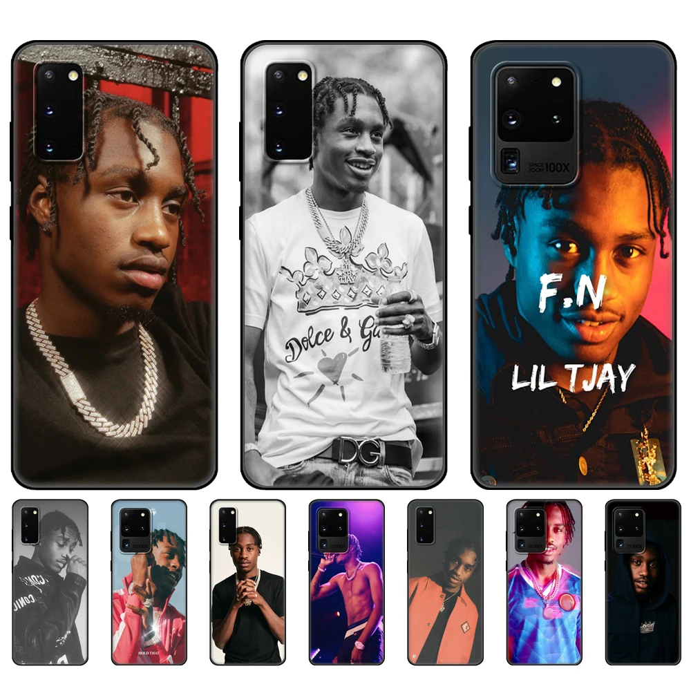 

Black tpu Case For Samsung galaxy S20 /S20 PLUS/S20 ultra/S20+ /S20FE back cover Lil Tjay Luxury Unique Design