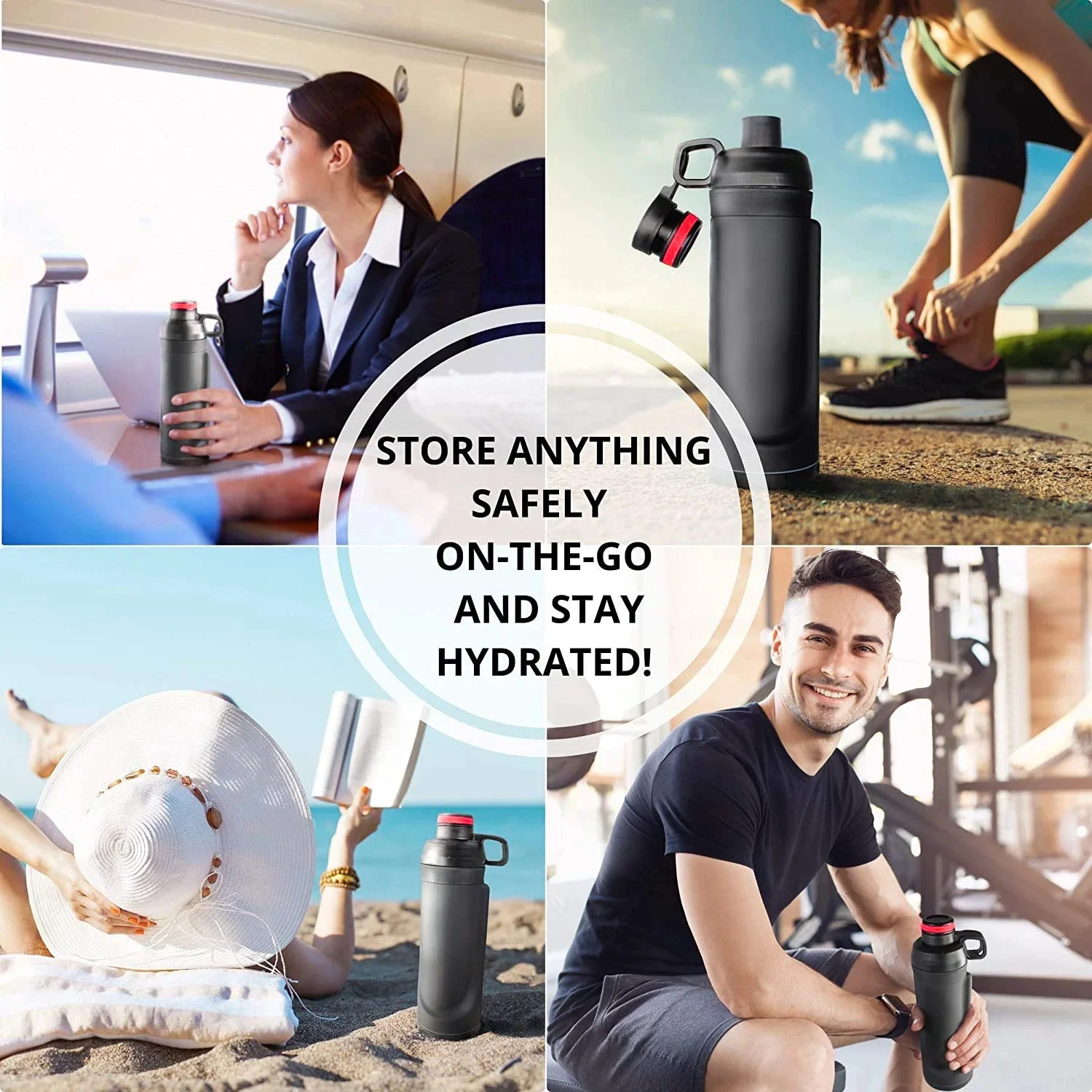 Экологичная пластиковая бутылка для хранения с секретным отделением телефонов