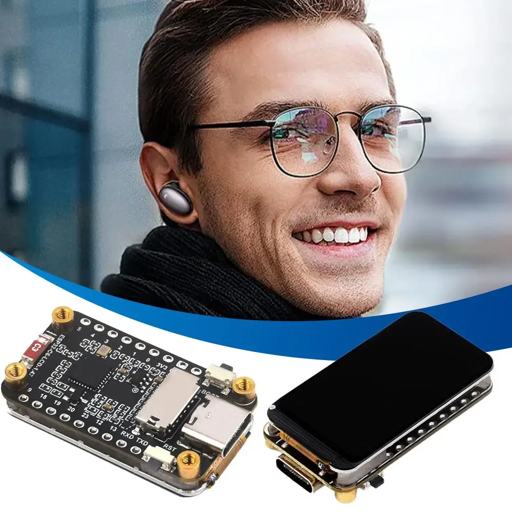 Дисплей макетной платы микроконтроллера поддерживает Wi-Fi BLE 6 Bluetooth и RISC-V 2 4 ГГц 5