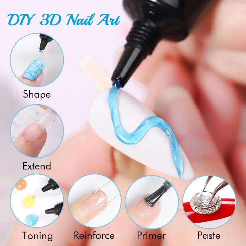 

Solid Pudding Gel Nail Polish 5D Tube Candy Elastic Painting Gel Multifunctional Plastic Gummy Gum Nails Decoration Nail Art