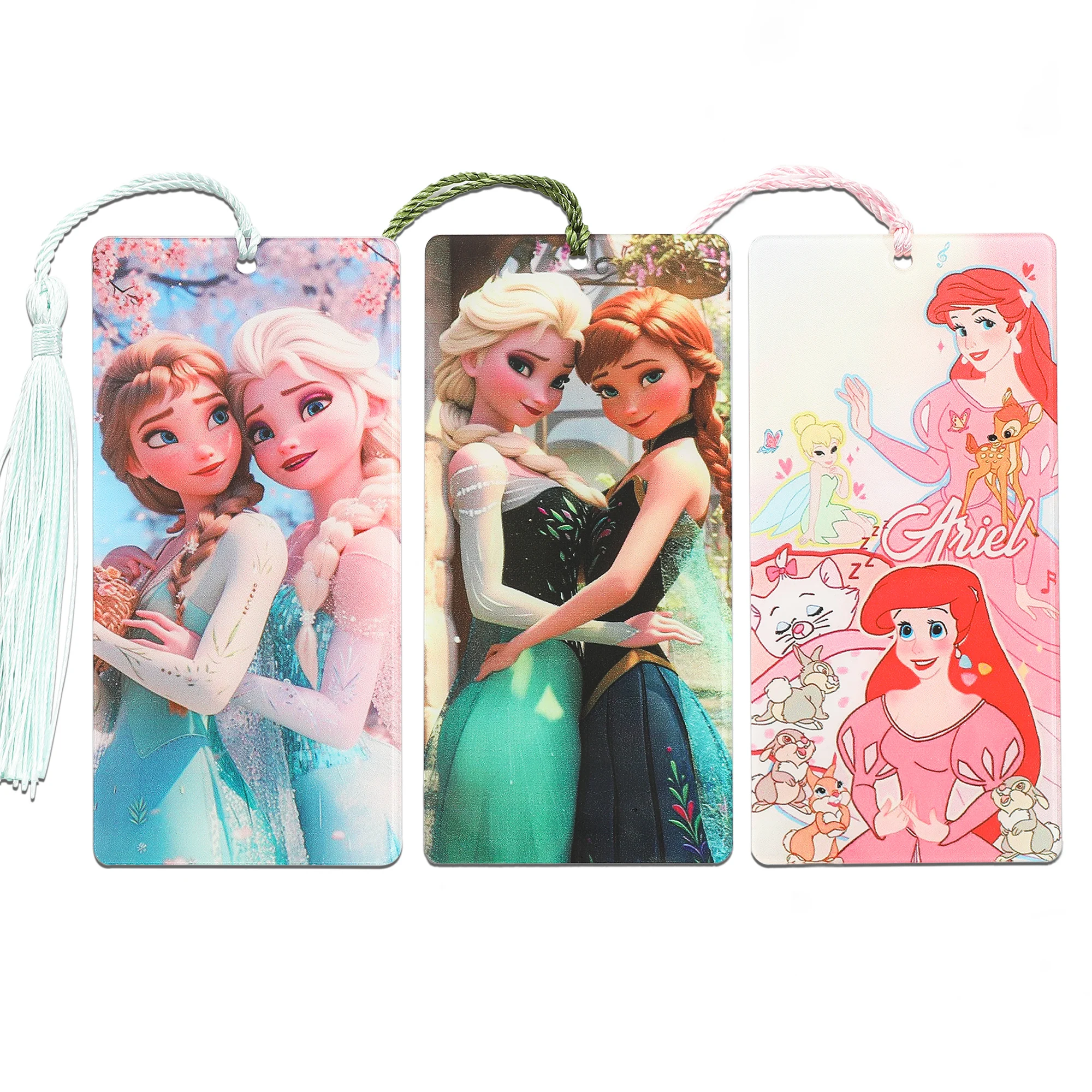 Красивая акриловая закладка принцессы Диснея Ариэль Эльза Анна с кисточкой для