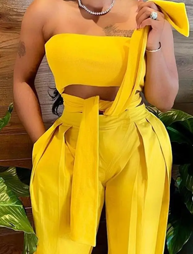 Комплект из двух предметов для женщин элегантный пикантный Топ без рукавов с