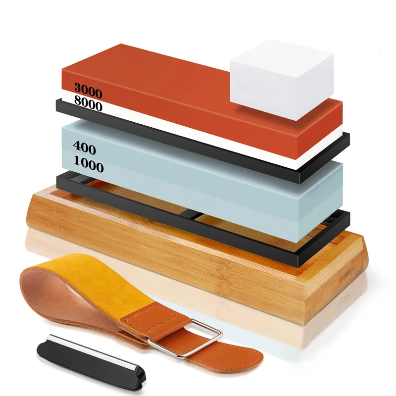 

Точилка для ножей, профессиональный набор точильных камней, точильный камень, водный камень, точильный камень, кухонный инструмент, зернистость 240-10000
