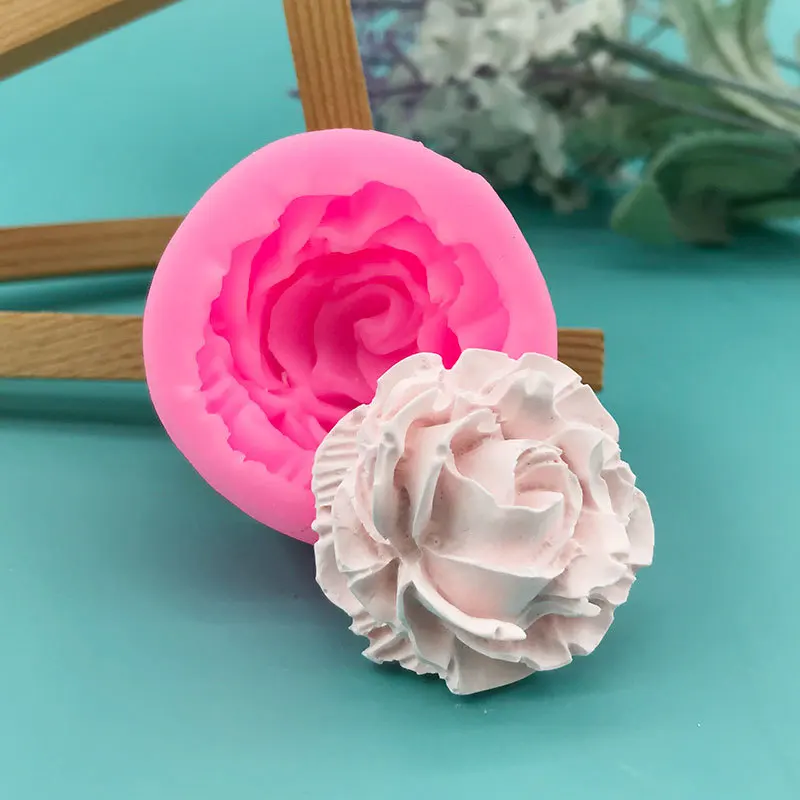 

1Pc Rose Silicone Mold Resin Art DIYCake Chocolate Sugar Fondant Baking Moulds Molding Decoration Tools Flower Ornament