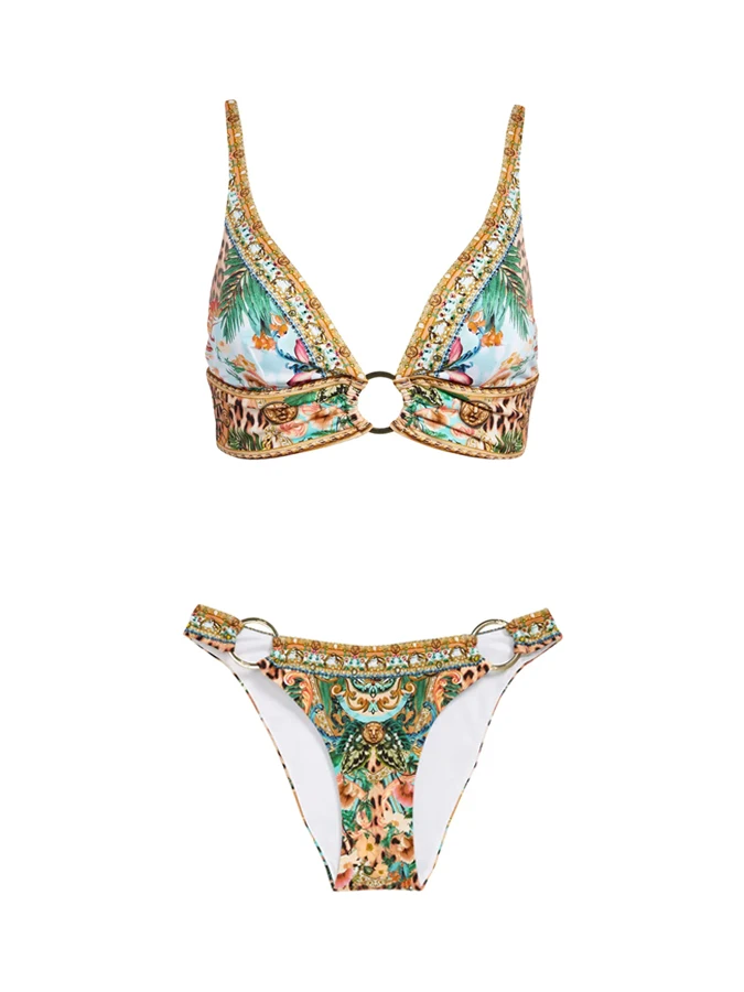 

Винтажное бикини и накидка с цветочным принтом