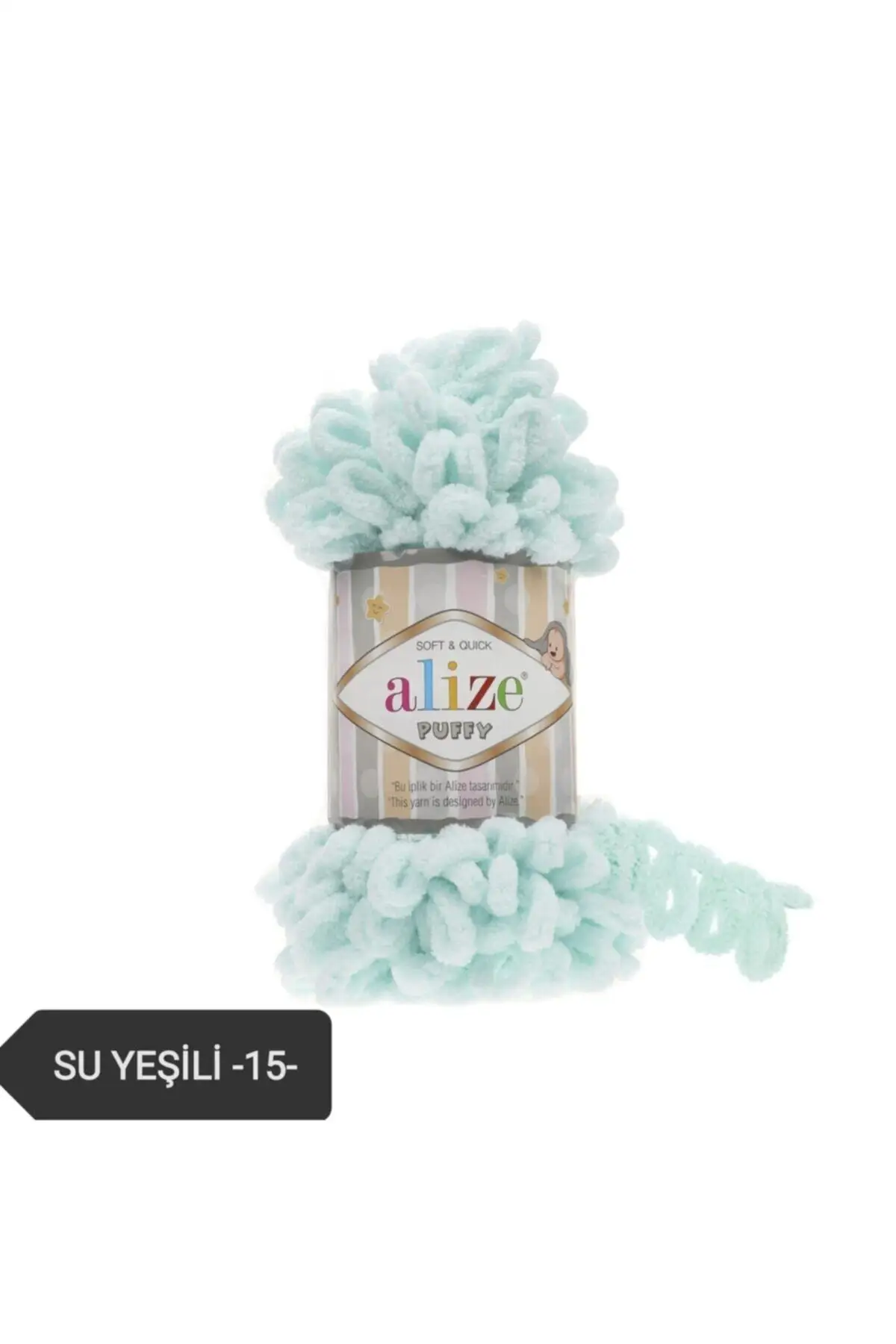 

Puffy finger knitting yarn hand-water green-15- Polyester 100--m Ipi hobby supplies & entertainment life