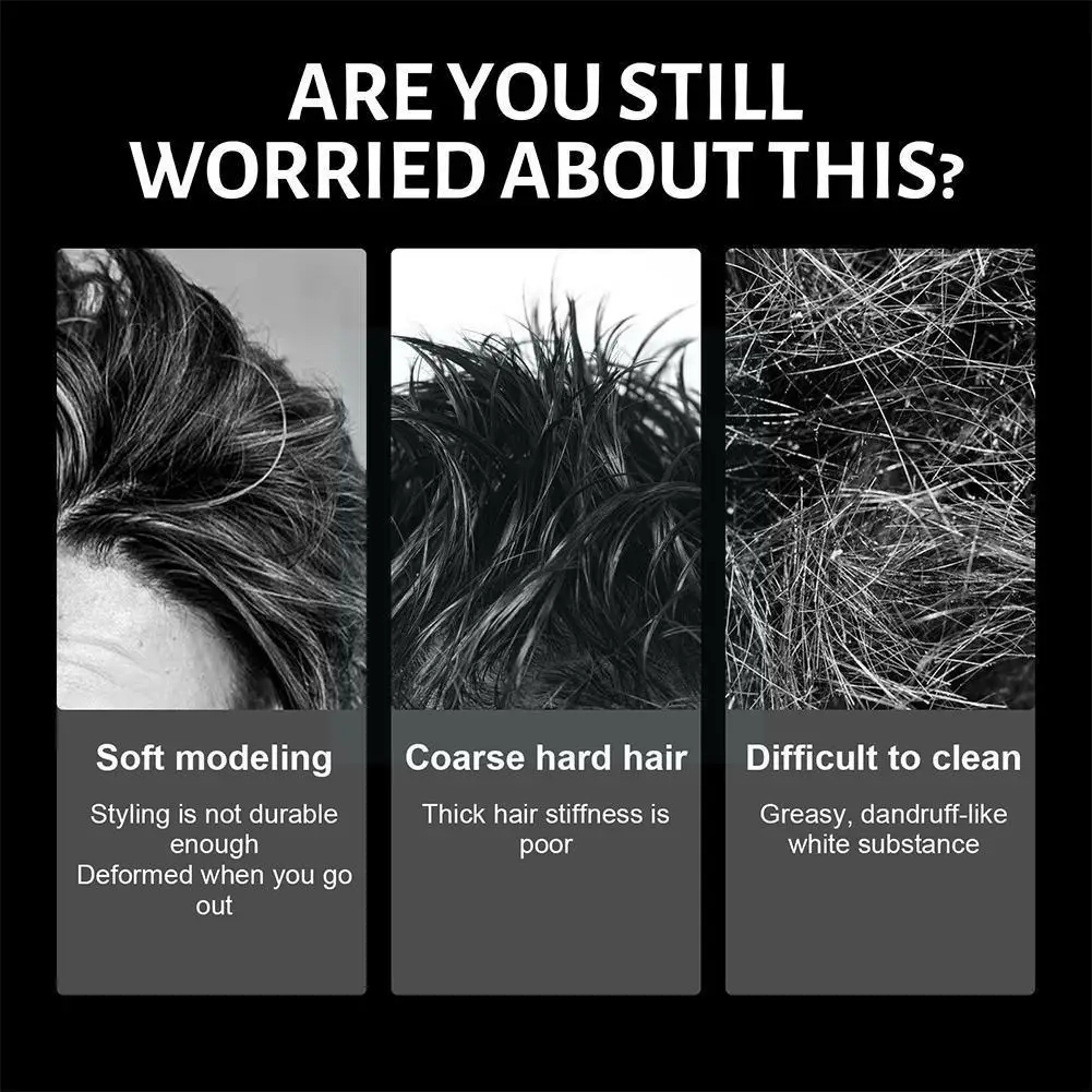 

120g Strong Hold Hair Gel Wax For Hair Men Long Lasting Dry Stereotypes Type Hair Line Styling Smooth Frizziy Hairs Non Gre M7E7