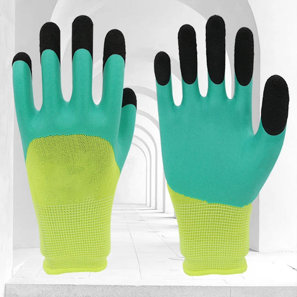 

12 Pairs Adults Working Protective Gloves Metalworking Portable Nonslip Glove Electrician Carpenter Protector Green