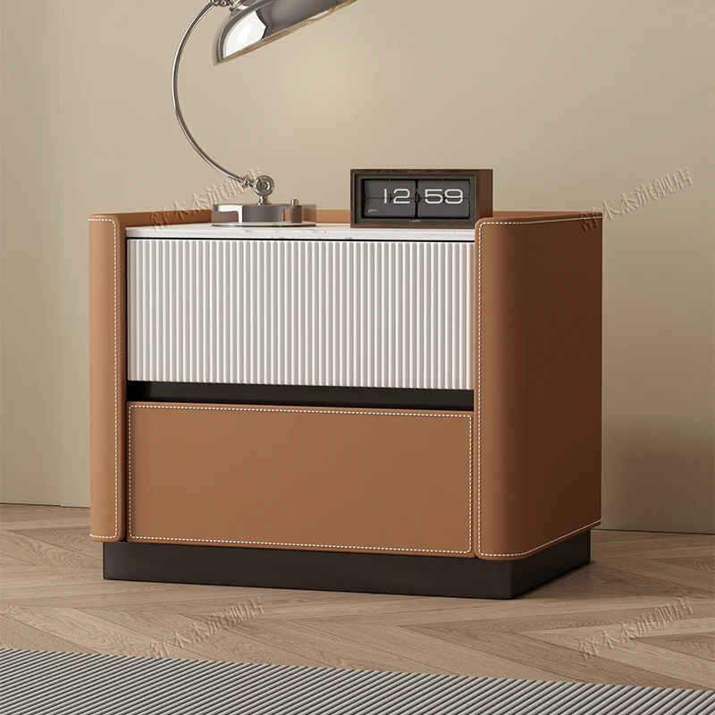 

Nordic Drawers Bedside Tables Small Filing Balcony Modern Nightstand Retro Wooden Black De Chevet Luxury Bedroom Furniture